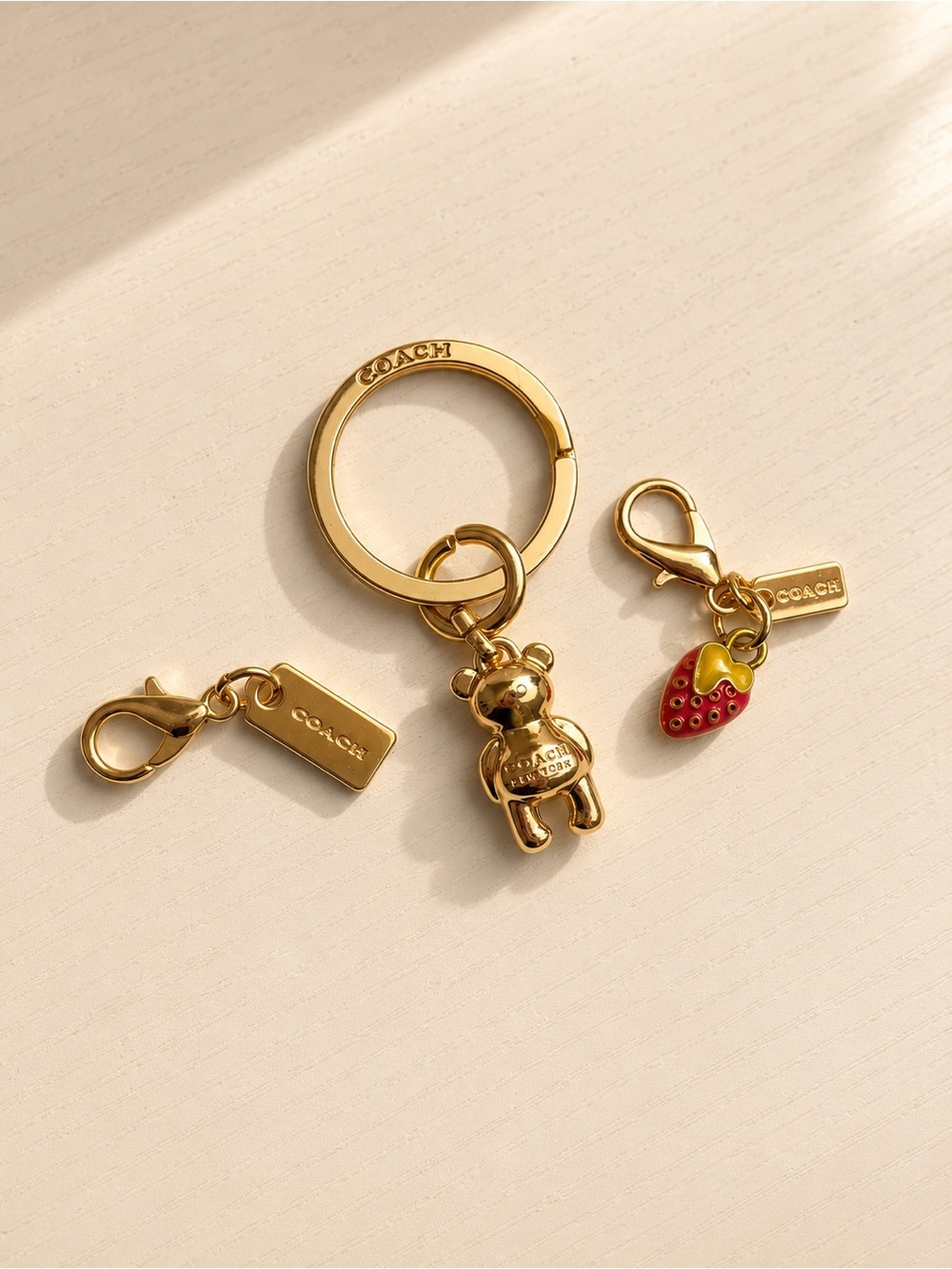 Lot of Authentic Repurposed Coach Charms Keychains